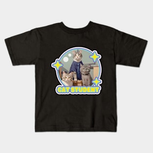 Cat Student Kids T-Shirt